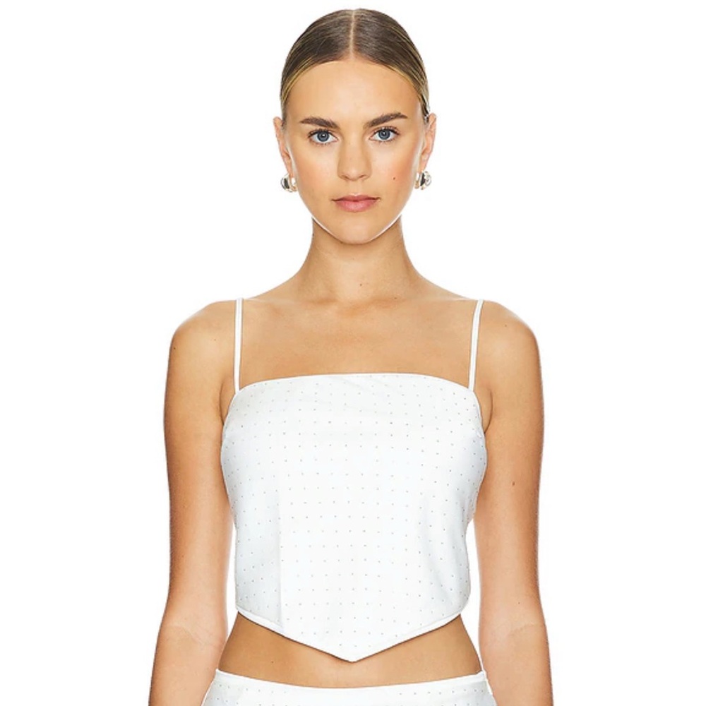 Runaway the Label White Textured Camisole Top